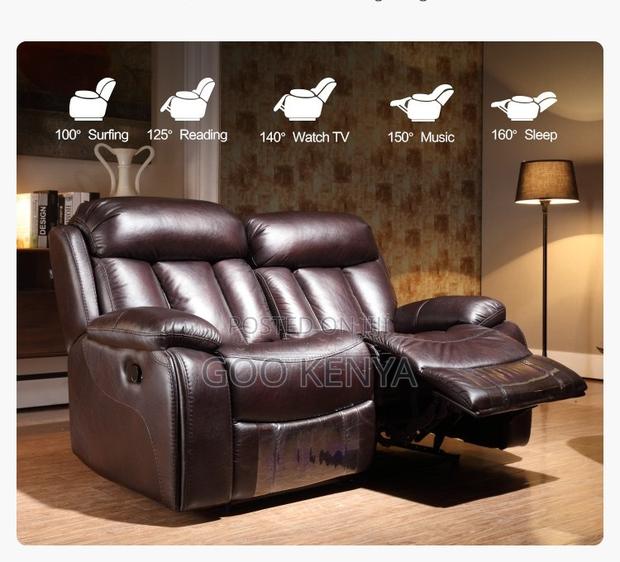 Home Sofa; Brown Recliner Cinema Sofa for Couples – Modern Design