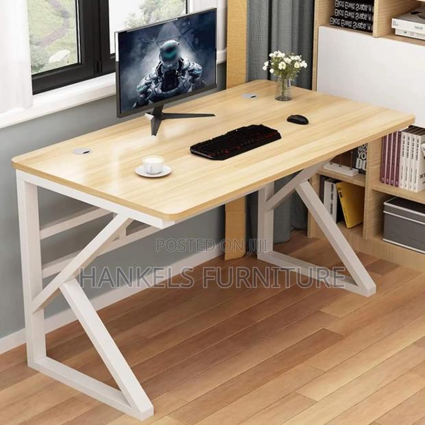 Robust Metallic Study Table for Work and Learning Spaces - main view