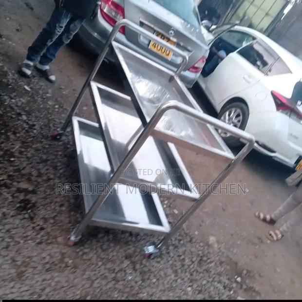 Movable Stainless Steel Hospital Trolley