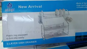 Nunix Dish Rack 3 Tier With Drain Board