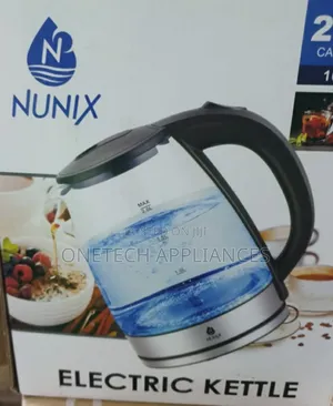 Nunix 2.0 L Electric Kettle Water Heater Jug- Cordless- Glass Jug