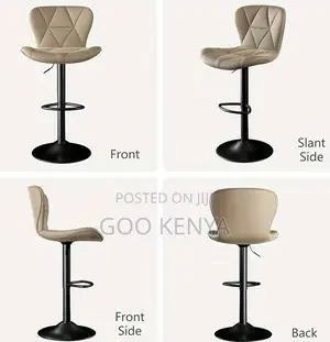 Home Bar Stool; Modern Swivel Stool With Elevated Backrest for Hotel