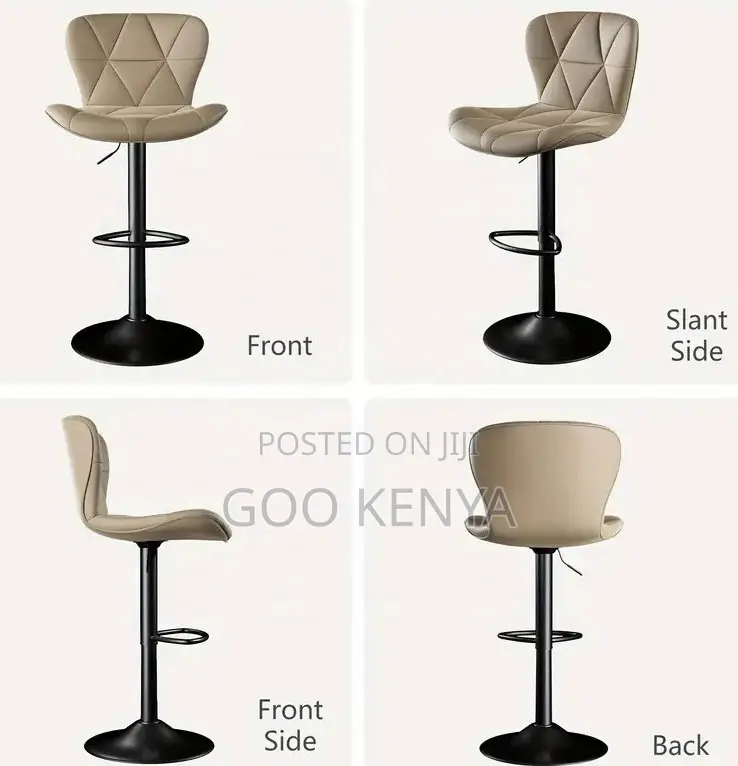 Home Bar Stool; Modern Swivel Stool With Elevated Backrest for Hotel