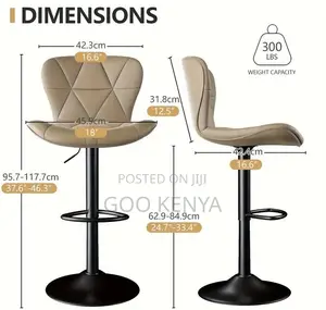 Home Bar Stool; Modern Swivel Stool With Elevated Backrest for Hotel