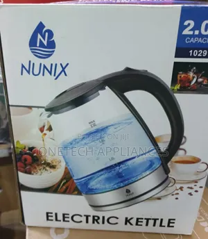 Nunix Glass Electric Kettle – 2l Model 1029