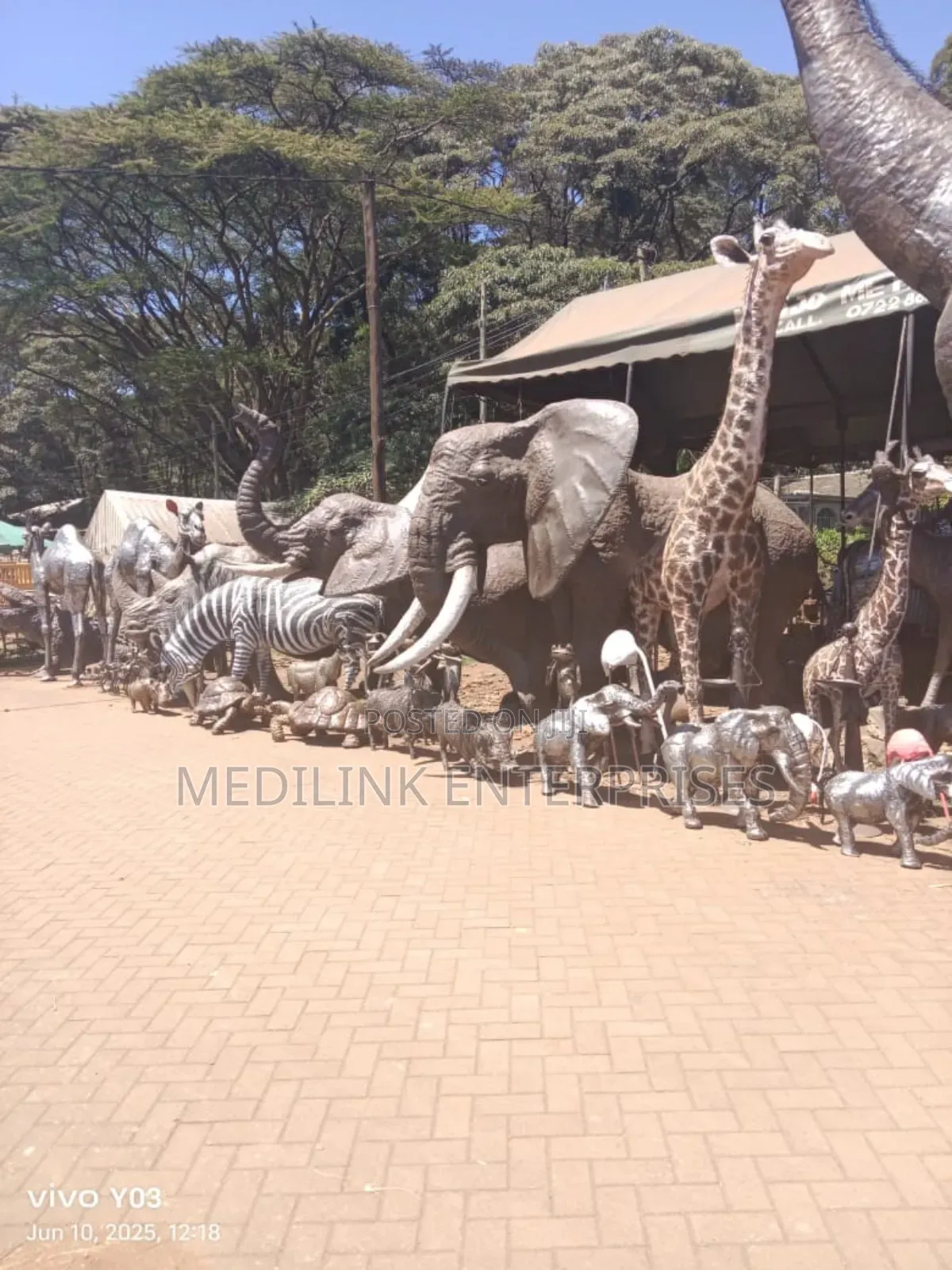 Wild Animals Metallic Sculptures for Events Hire and Ales