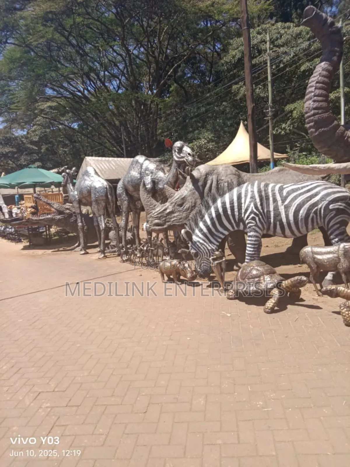 Wild Animals Metallic Sculptures for Events Hire and Ales