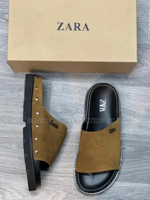 Zara Leather Slides