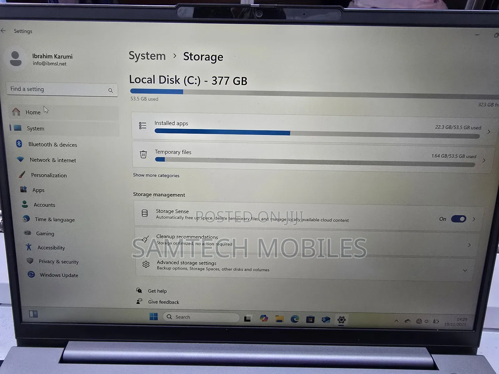 Laptop Lenovo Thinkbook 14 16GB Intel Core Ultra 5 HDD+SSD 500GB