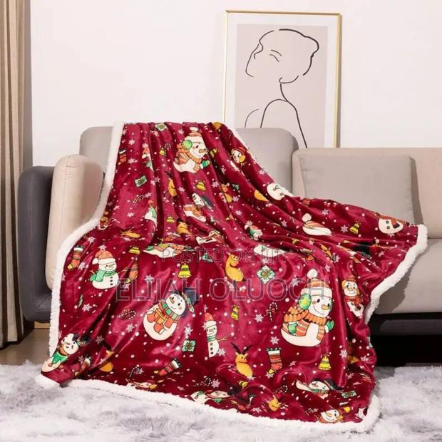 Christmas Themed Premium Sherpa Fleece Throw Blanket* - main view