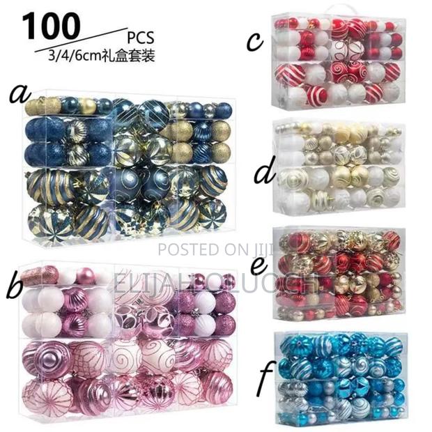 Unique 100pcs Christmas Tree Decor Balls Set