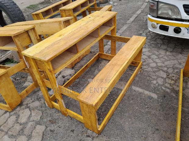Wooden Pupils Study Desks (Hardwood) - main view