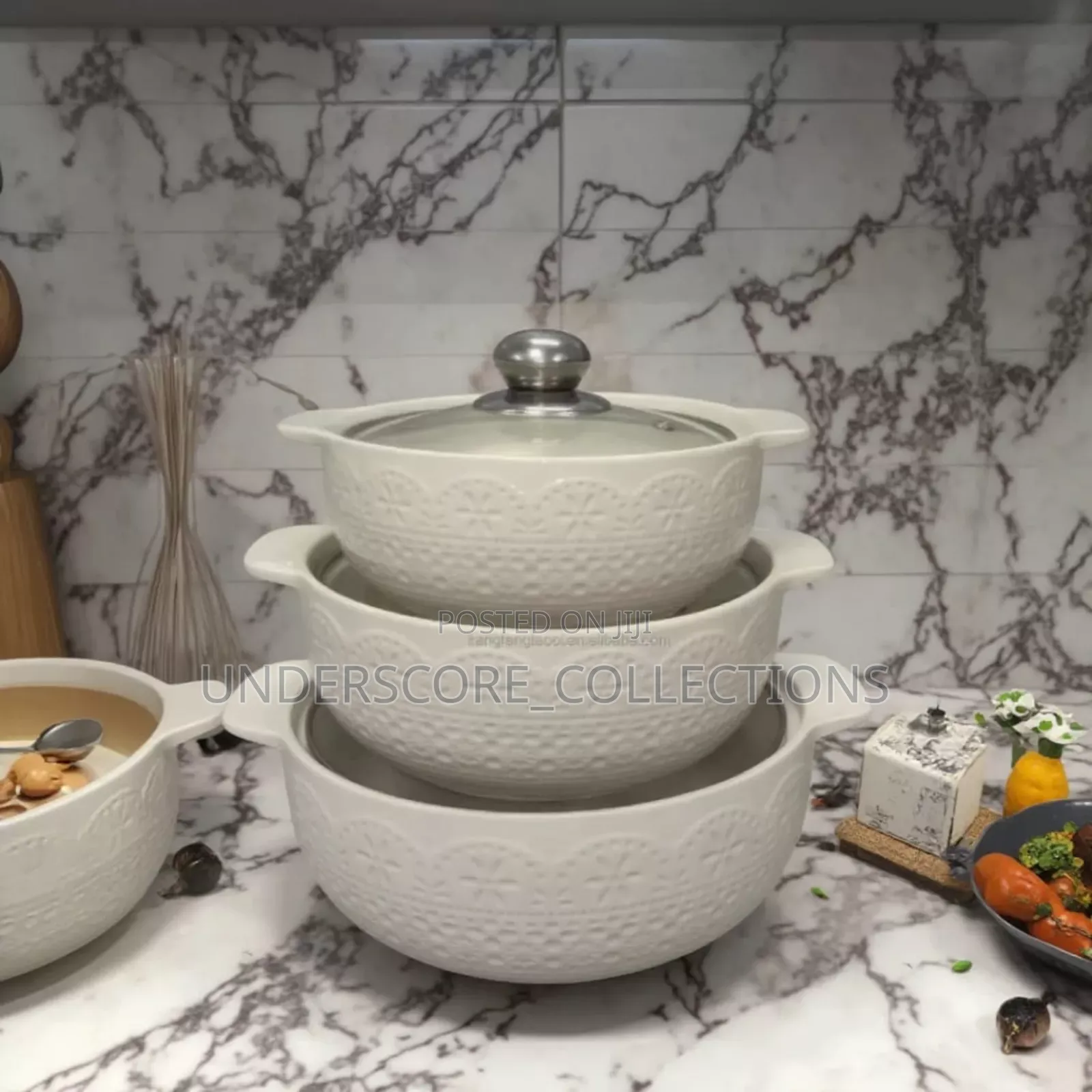 High Quality 3in1 Ceramic Soup Pots