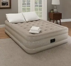 Inflatable Air Bed Mattress With A Built-in Pump 2 Pillows