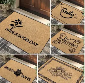 50*80cm Natural Color Doormat With a Non-Slip Rubber Backing.