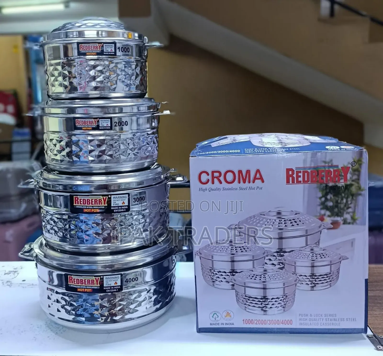 *Croma Stainless Steel Hotpots 4pcs in a Set