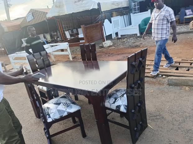 4-Seater X Chairs Dinning Table Set