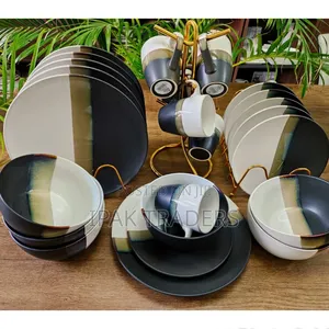 !! 24pc Unique Ceramic Dinner Set