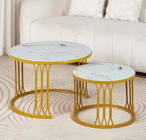 Home Table Set; Functional Glass Nesting Coffee Tables for Living Room