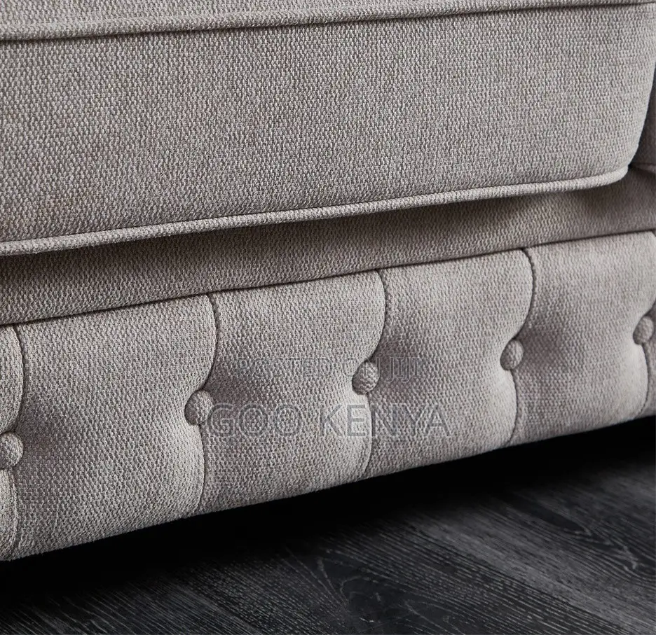 Home Sofa; Elegant 3-Seater Chesterfield Sofa With Solid Wood Legs