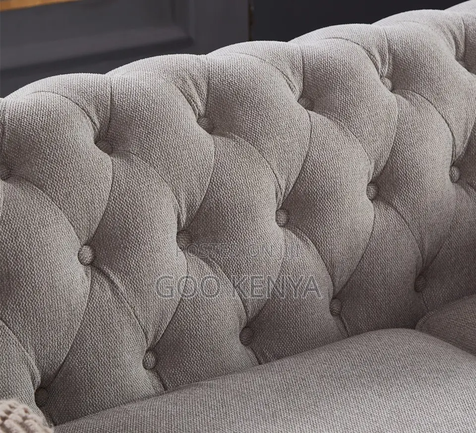 Home Sofa; Elegant 3-Seater Chesterfield Sofa With Solid Wood Legs