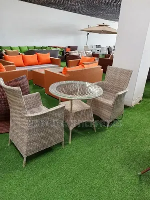 Metallic Woven Glassed Reeds Outdoor Two Seater