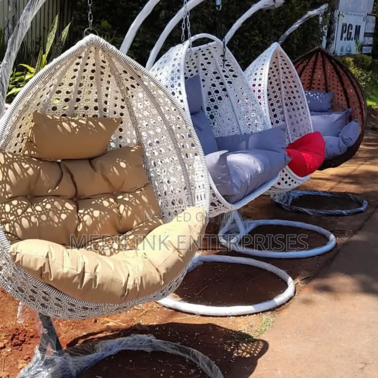 Cushioned Woven Outdoor Swings