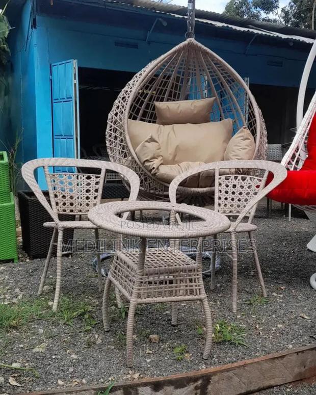 Simple Woven Outdoor Two Seater Set