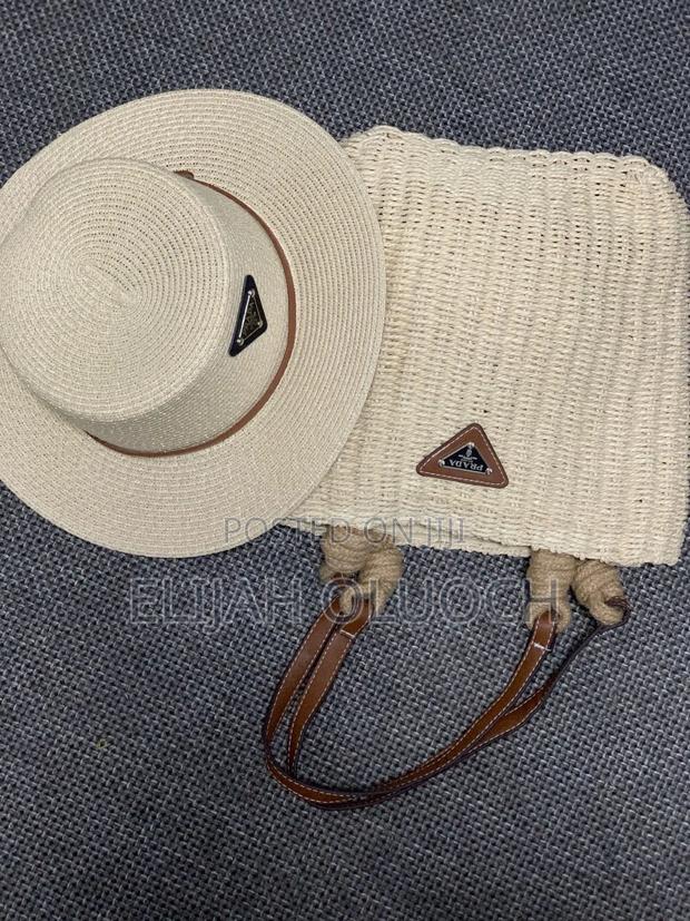 Prada Branded Wicker and Leather Basket Tote Bag Set - thumbnail 3