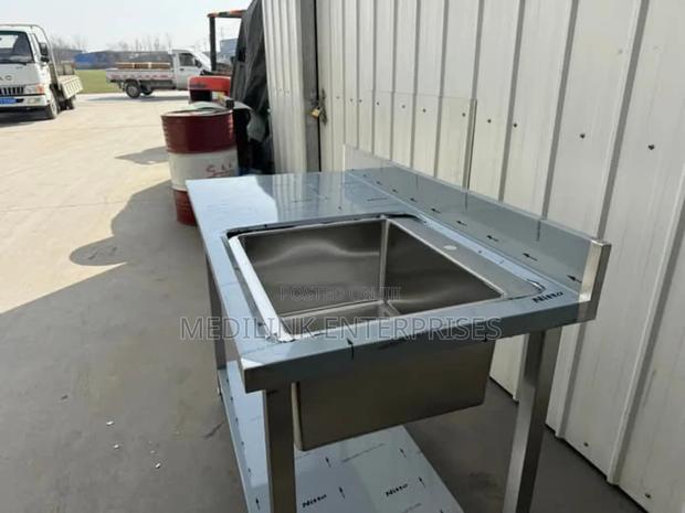 Stainless Single Washing Sinks With Undershelv