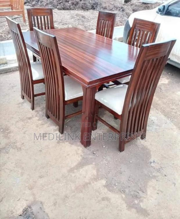 Comp Chairs Design Solid 6-Seater Dinning Table Set - main view