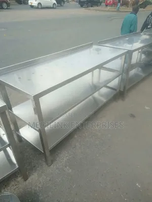 Customized Stainless Working Tables With Undershelves