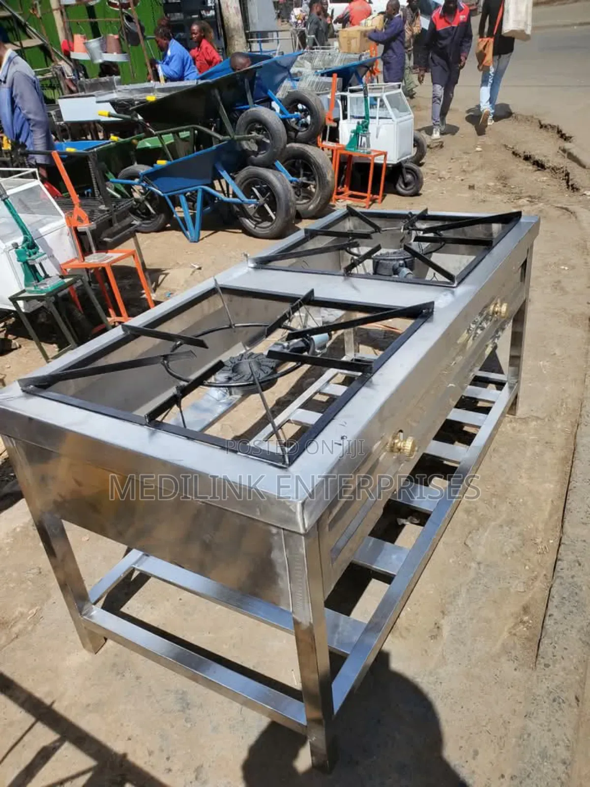 Customized Stainless Large Size High Pressure Double Burners Cook