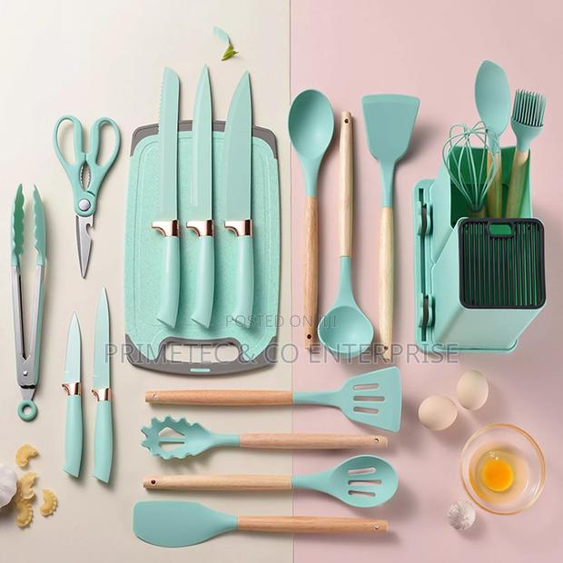 19pcs Heat Resistant Silicone Cooking Kitchen Spoon Set - thumbnail 2