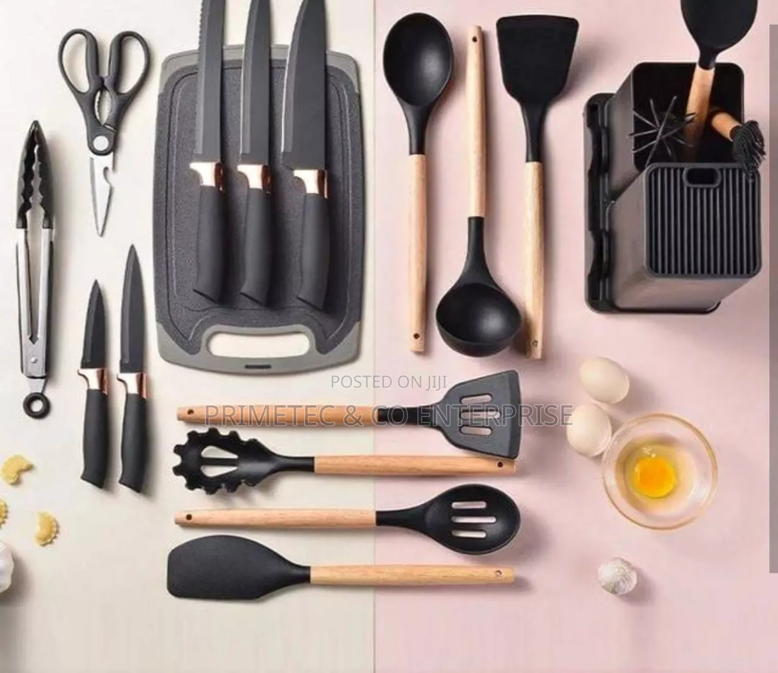 19pcs Silicone Spoon Set With Knives