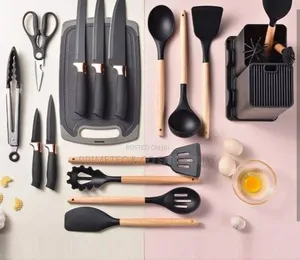 19pcs Silicone Spoon Set With Knives