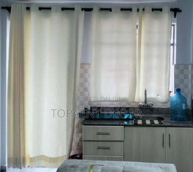Cream Soft Touches Kitchen Window And Door Curtains - main view