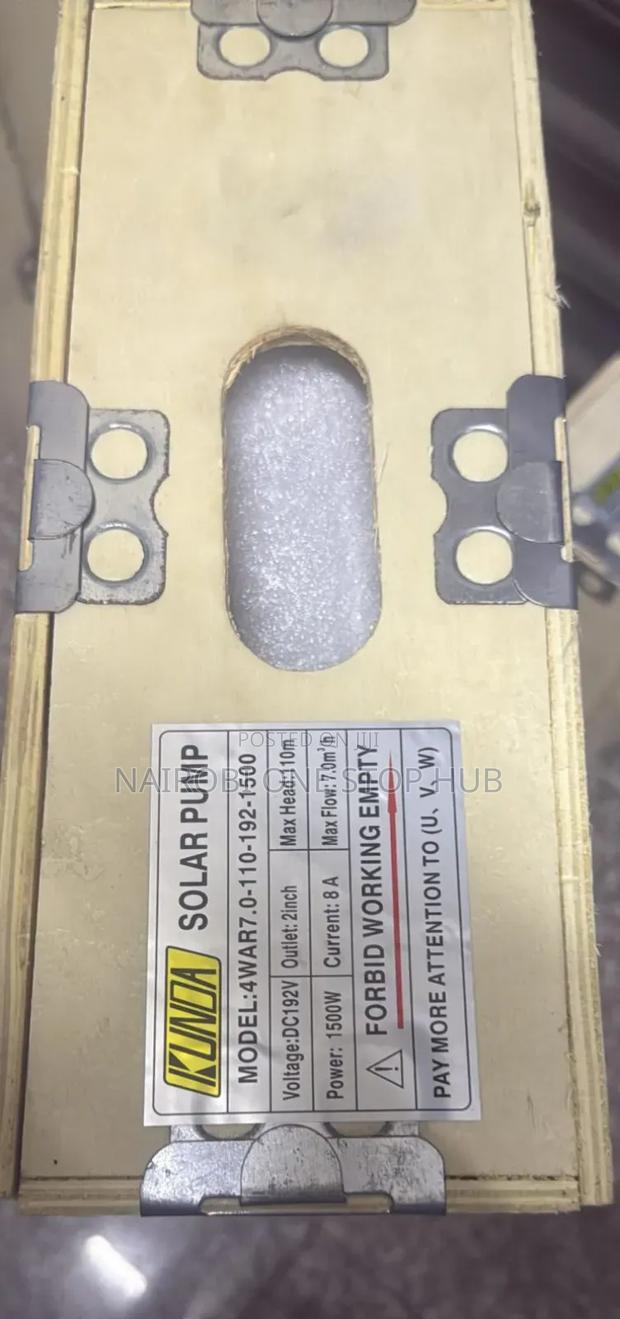 Kunda 1500w High Lift 110m Submersible Solar Pump, - main view