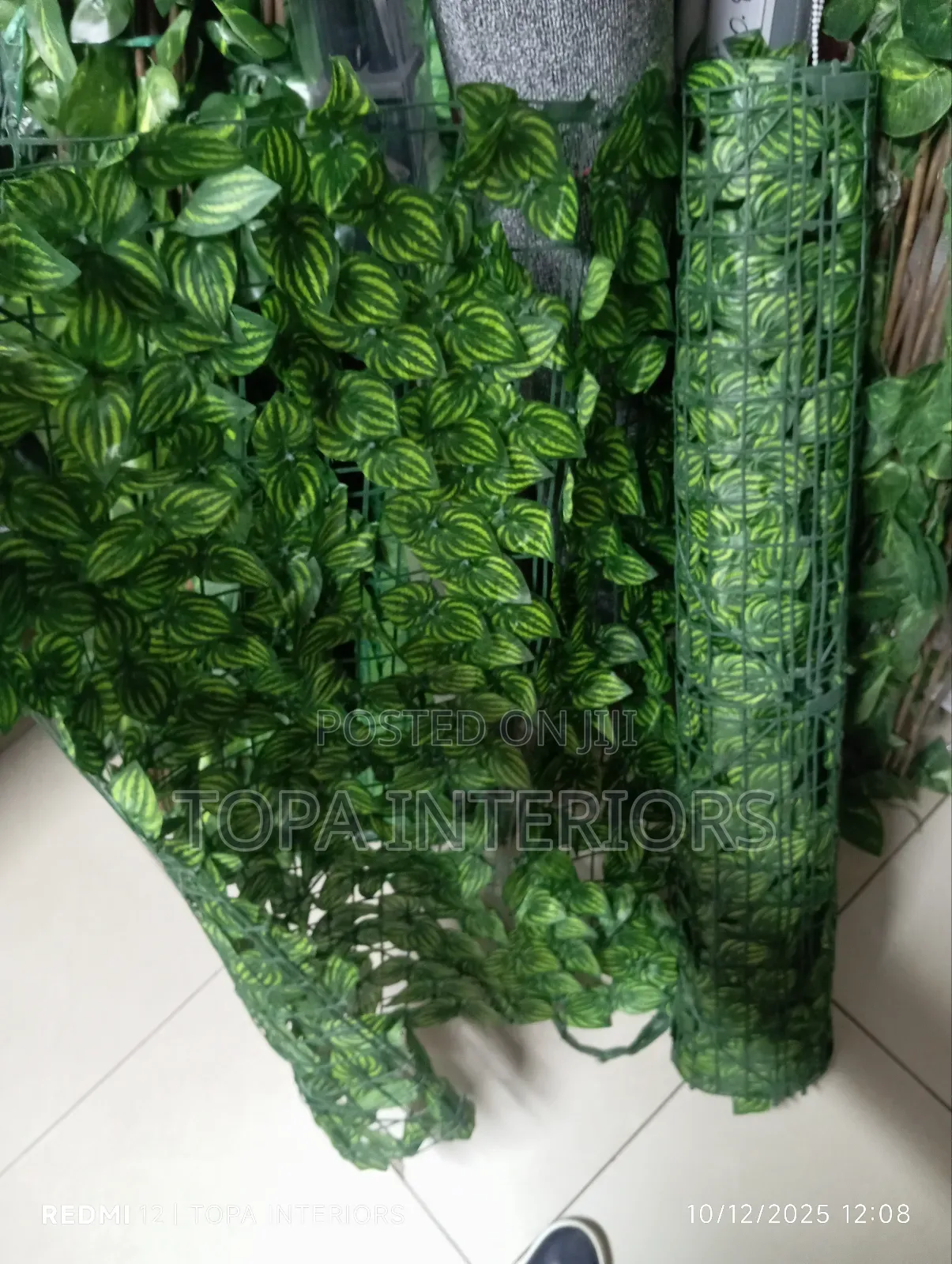 Beautiful Water Melon Shade Artificial Ivy Privacy Balcony Fence