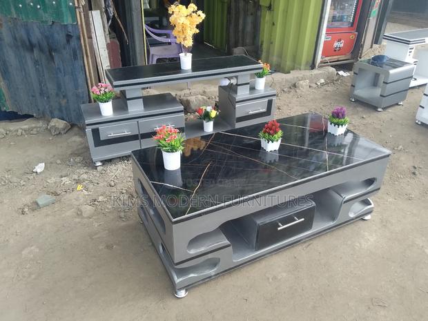 Tv Stand Gray  And Coffee Table Gray - main view