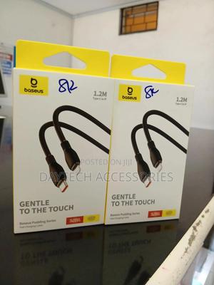 Baseus Pudding Quick Charge Type-C to Lightning Cable 20w 1.2 M -Black - thumbnail 3