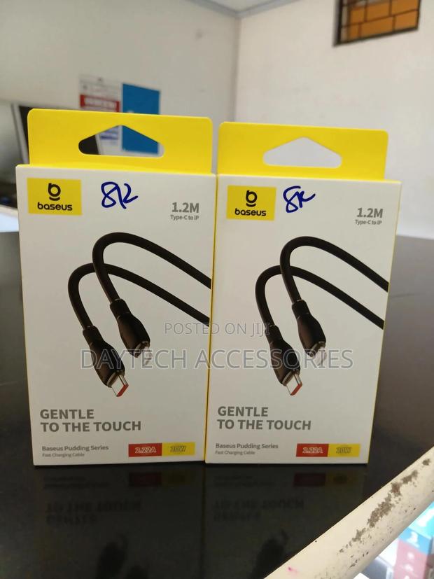 Baseus Pudding Quick Charge Type-C to Lightning Cable 20w 1.2 M -Black - thumbnail 2