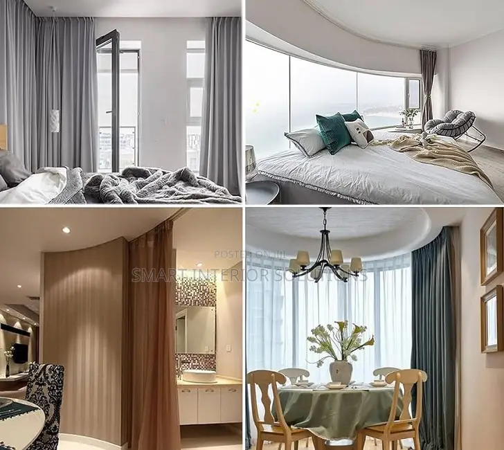 Multi-Angle Bend Curtain Rails