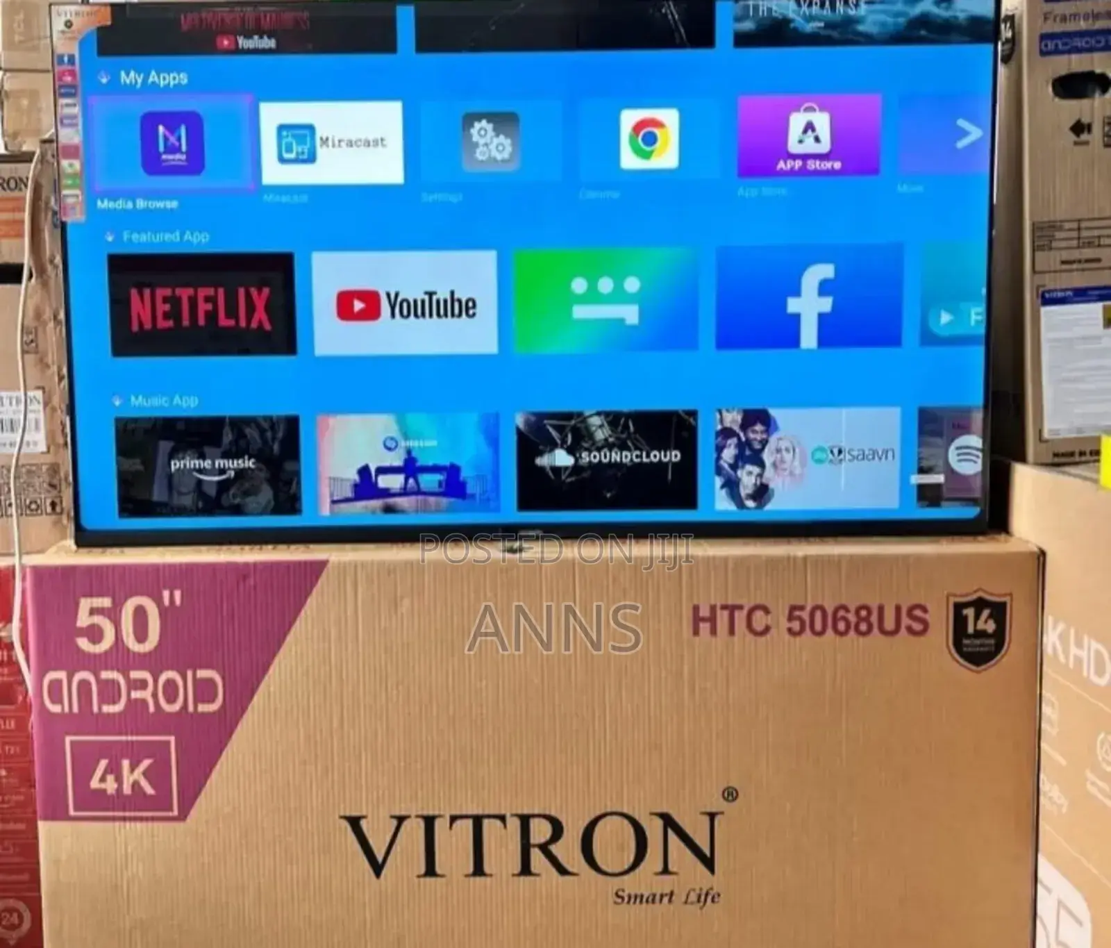 Youtube Netflix Vitron 50 Inch Smart Android Tv