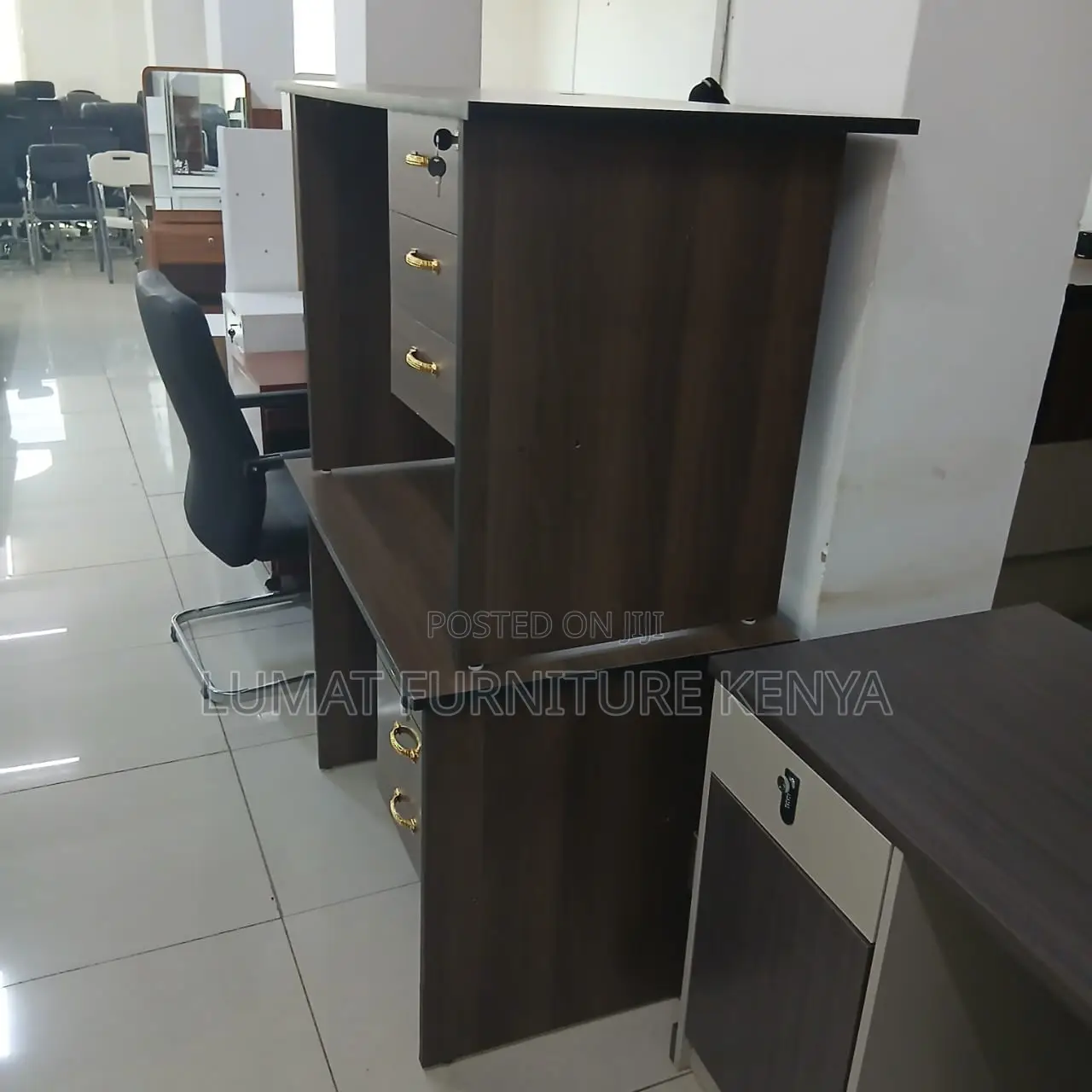 0.9m 3 Drawer Office Study Desk