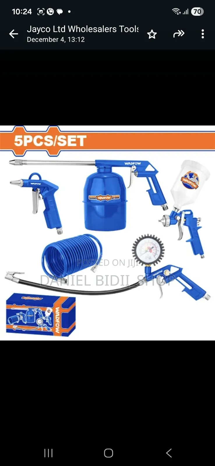 5 Pcs Spray Gun Set*L @ 4,500/-