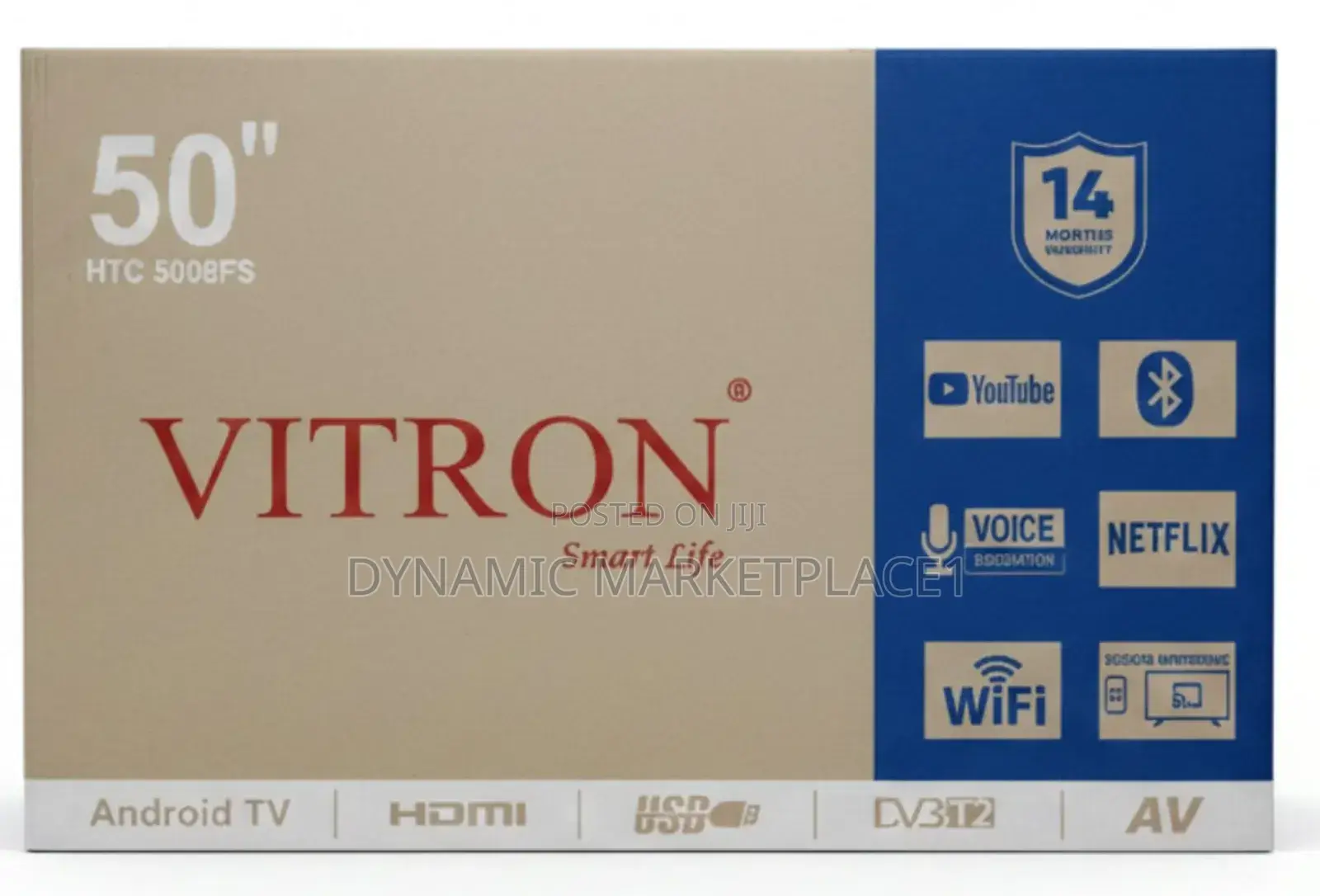 New Vitron 50" HTC 500bfs Smart Android Tv