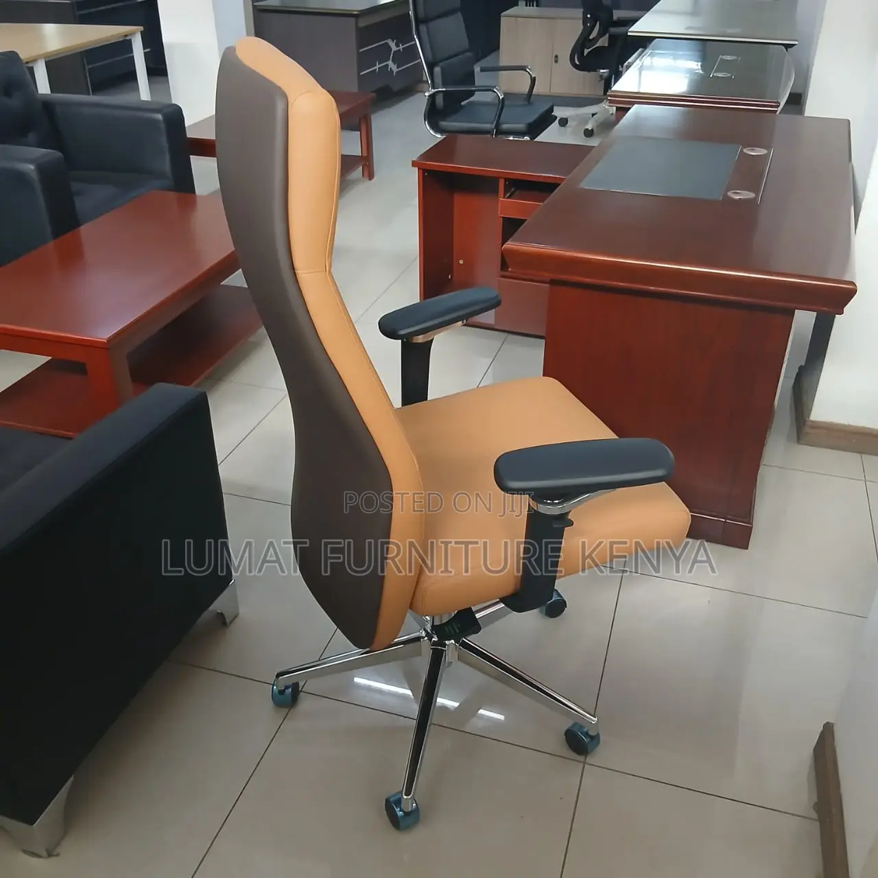 Modern Brown Executive High Back Seat