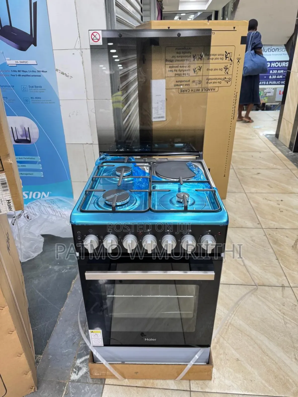 Haier 50×60 Cooker (3+1) – Black Color – Jet Valve