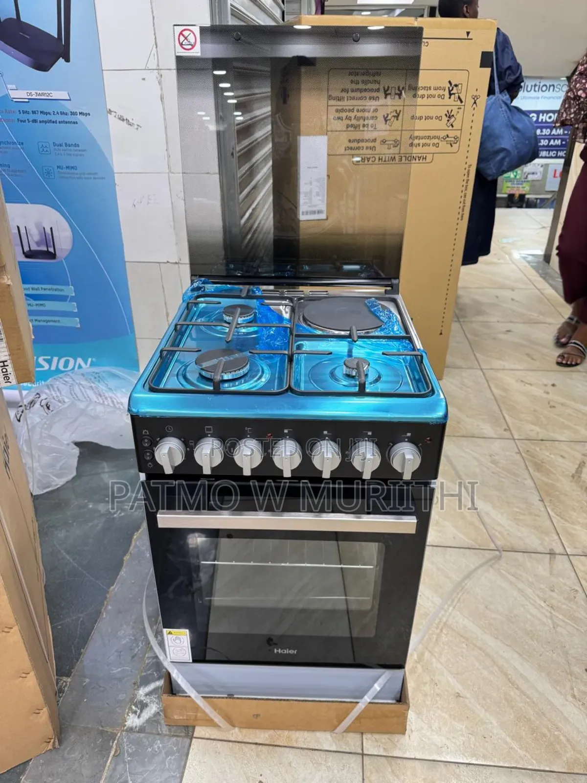 Haier 50×60 Cooker (3+1) – Black Color – Jet Valve